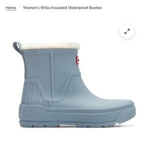 Hunter Women's Blue Insulated Waterproof Booties